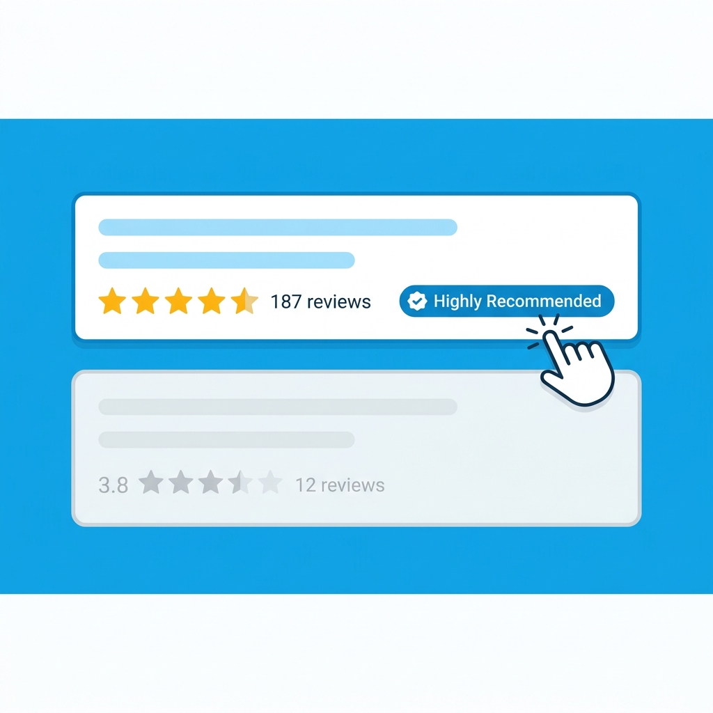 Invisible on Google — competitor has more reviews